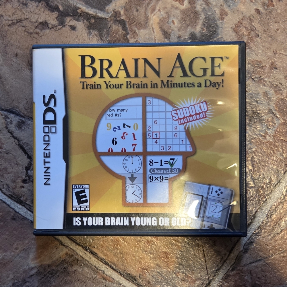 Nintendo Brain Age Game Black and White